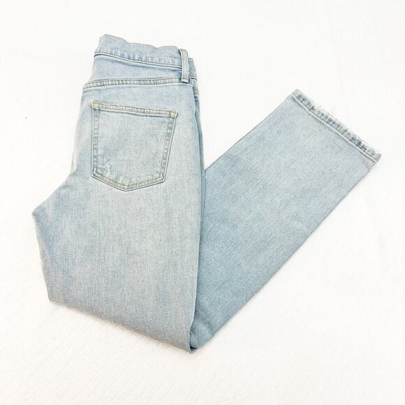 AYR The Sugar Straight Leg Light Wash Denim Jeans Ripped Size 29 Short MINT - Picture 10 of 10